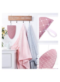 Excefore 2 Pieces Gloves for Steamer Garment Steamer Ironing Gloves Waterproof Anti Steam Mitt with Finger Loop Heat Resistant Ironing Board for Clothes Steamers Protective Ironing Board Holder (Pink, Plaid)  - Image 3