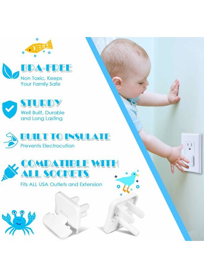 Babepai Outlet Covers 38-Pack Clear Child Proof Electrical Protector Safety Improved Baby Safety Plug Covers - Image 4