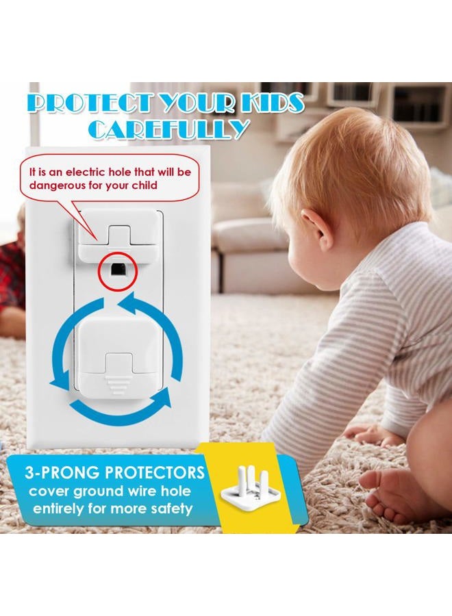 Babepai Outlet Covers 38-Pack Clear Child Proof Electrical Protector Safety Improved Baby Safety Plug Covers - Image 5