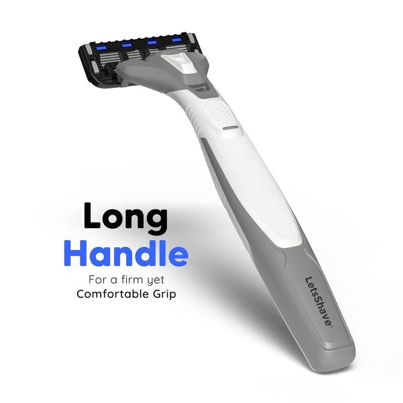 Lets Shave Pro 6 Portable Starter Kit for Men | World's First 6-Blade Disposable Razor with, 2 Transparent Shave Gel (15ml) & 1 After Shave Balm (30ml) | Travel Grooming Kit for Smooth Shave - Image 3