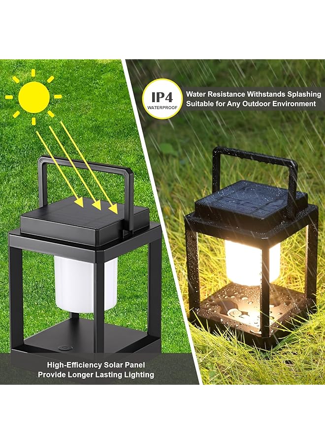 KASTWAVE Outdoor Camping Lamp LED Portable Rechargeable Solar Lamp Waterproof & Touch Control Outdoor Lamps Cordless Lights Outdoor Table Lamp for Patio Walking Camping Emergencies Power Outages - Image 2