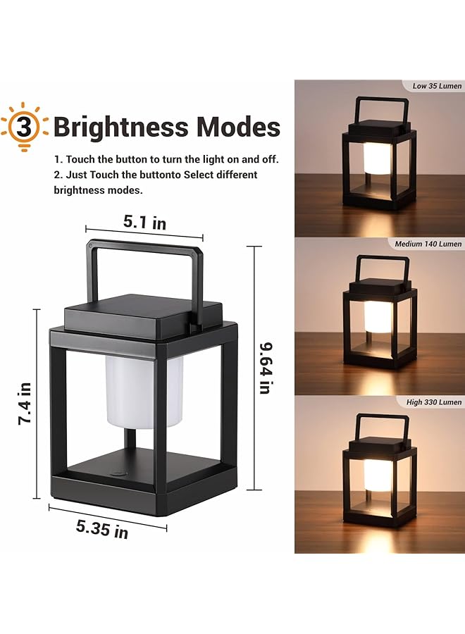 KASTWAVE Outdoor Camping Lamp LED Portable Rechargeable Solar Lamp Waterproof & Touch Control Outdoor Lamps Cordless Lights Outdoor Table Lamp for Patio Walking Camping Emergencies Power Outages - Image 4