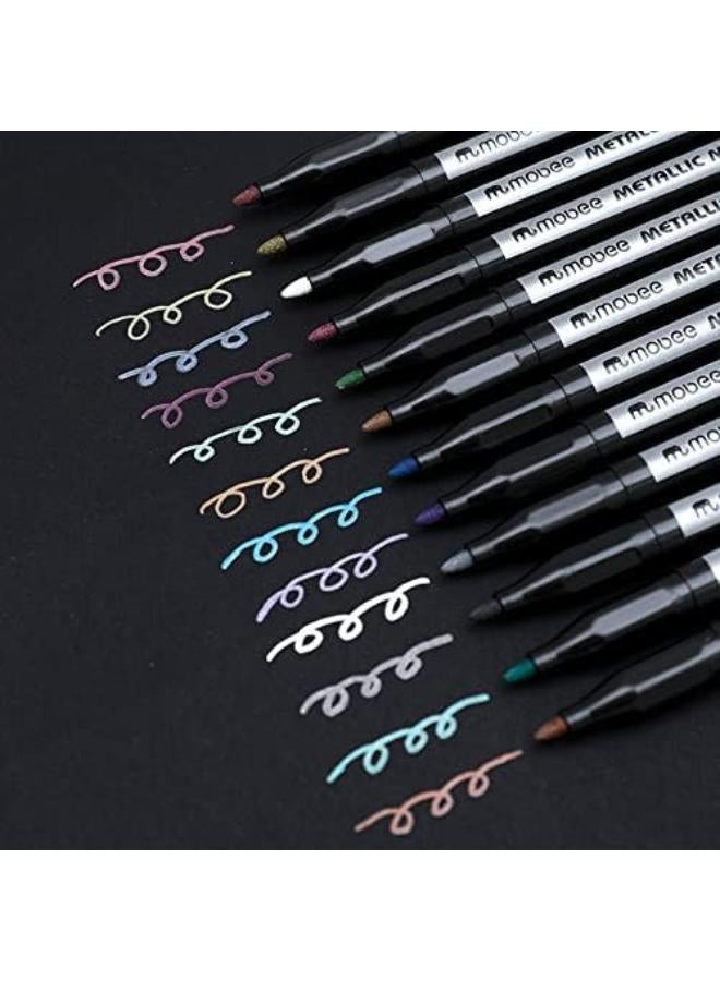 موبي-اقلام ماركر بطرف رفيع عبوة من 12 قطعة - Image 2