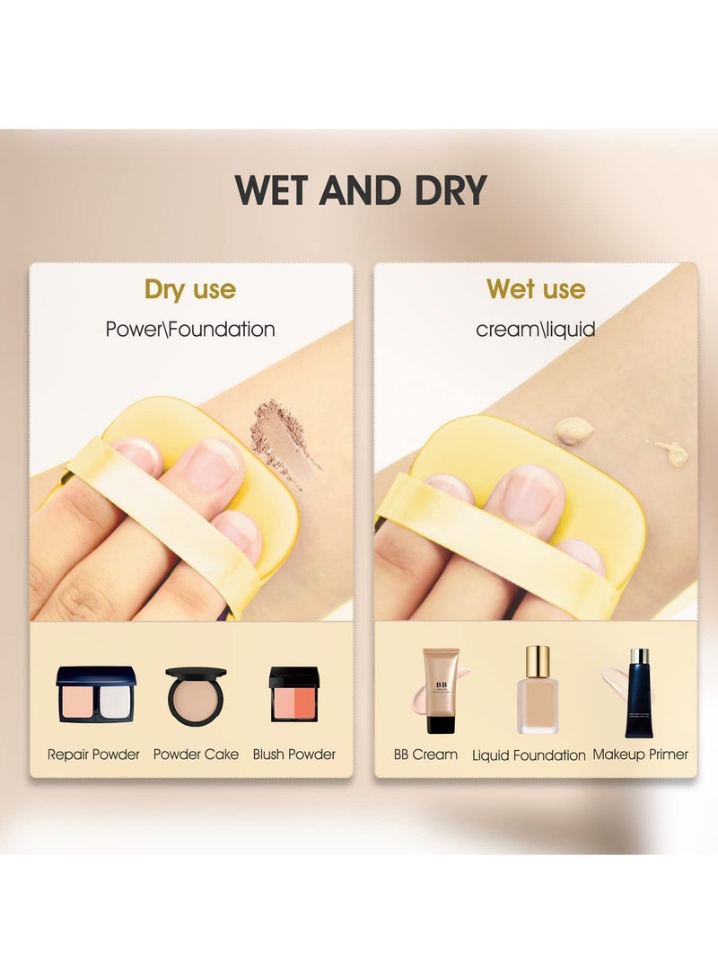 Excefore Powder Puff Makeup Puff Face Soft Square Powder Puffs for Loose Powder Mineral Powder Body Powder Velour Cosmetic Foundation Sponges Blender Beauty Makeup Tools - Image 2