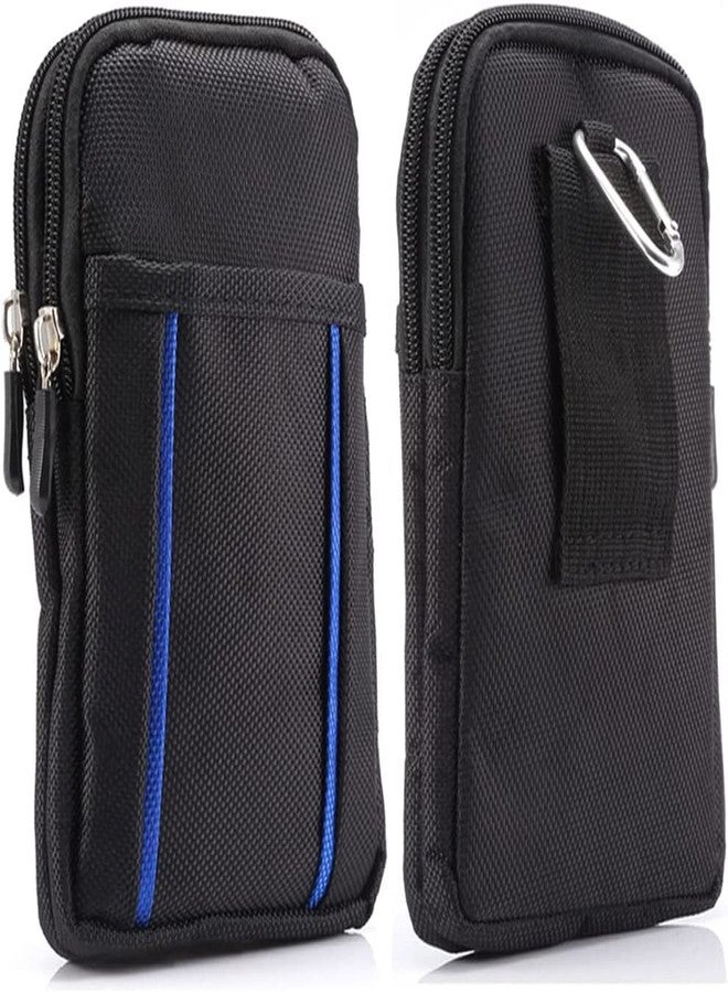 WNHTFAC Cell Phone Belt Holder for Men Black, Smartphone Waist Belt Pouch, Men's Small Cellphone Belt Clip Holster Phone Carrying Case Bumbag Protector Waist Pouch Wallet Purse Clutch Bag with Belt Loop - Image 1
