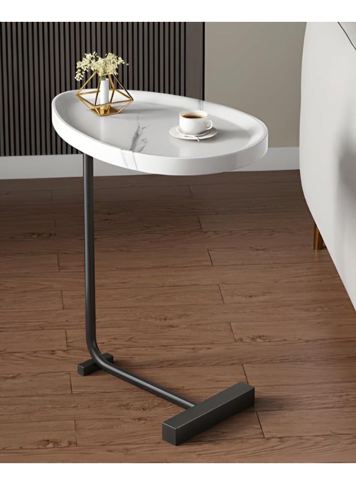 DubaiGallery Oval Coffee Table Decor, Contemporary Coffee Table, Portable Side Table, Small Side Table with Storage, Small Side Tables for Small Spaces - Image 3