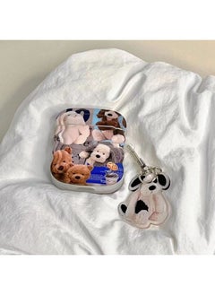 Personalized Doll For Apple Earphone Set For Airpods 1/2/3 Generation Pro/2 For Apple Soft Shell Earphone Set-Color:[Wave Edge-Dog Doll] + Pendant-Applicable Model:airpods 3 Generation