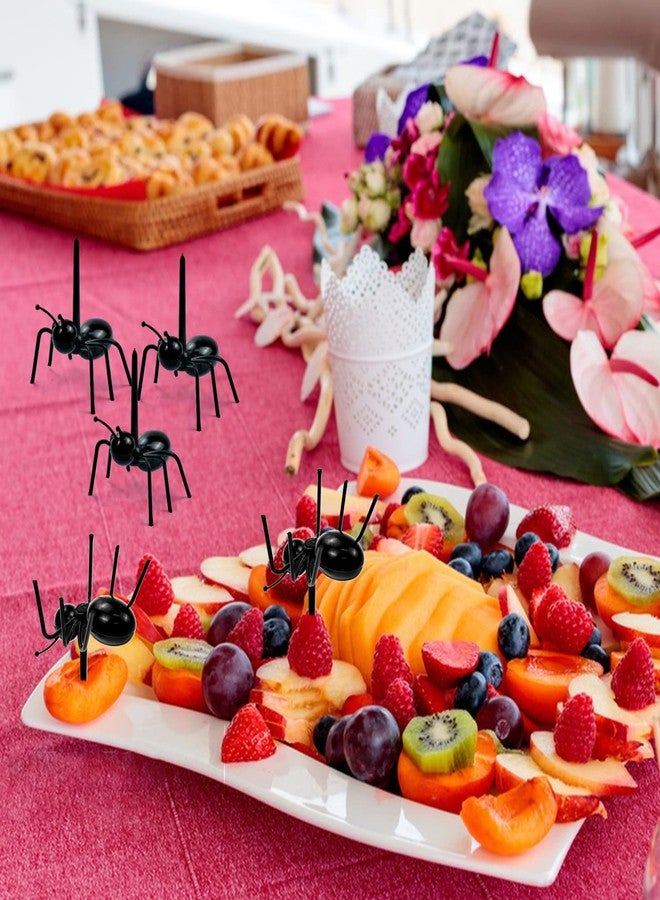 JLNGTHONG 60 Pcs Ant Toothpicks Fruit Dessert Forks, Reusable Fruit Picks Animal Appetizer Forks for Snack Cake Dessert for Kitchen Halloween Birthday Party - Image 5