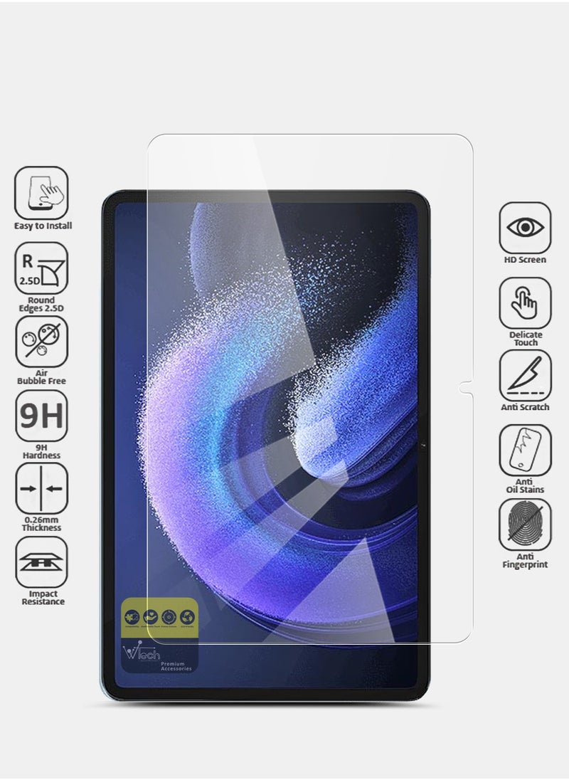 Wtech - Xiaomi Pad 6 / Pad 6 Pro 11 Inch 2023 9H Ultra HD Series Screen Protector (TSG9CN) - Clear - Image 1