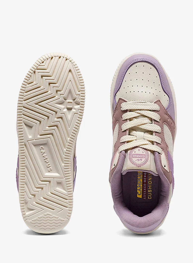 Campus FLOD Women Flod Memory Foam Lace-Up Sneakers-White for Women | Best Price UAE