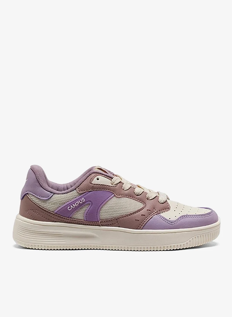 كامبس Women Flod Memory Foam Lace-Up Sneakers-White