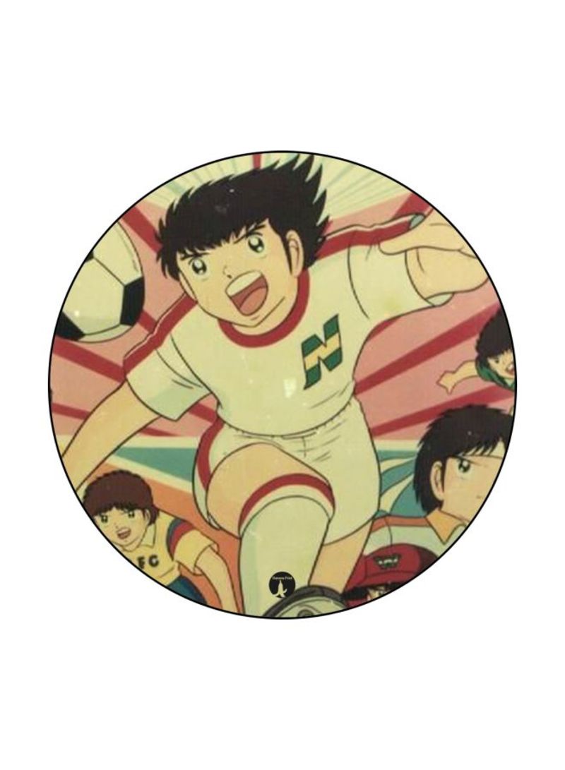 RKN شارة كابتن ماجد المطبوعة أنمي بيج/أحمر/أسود - Image 1