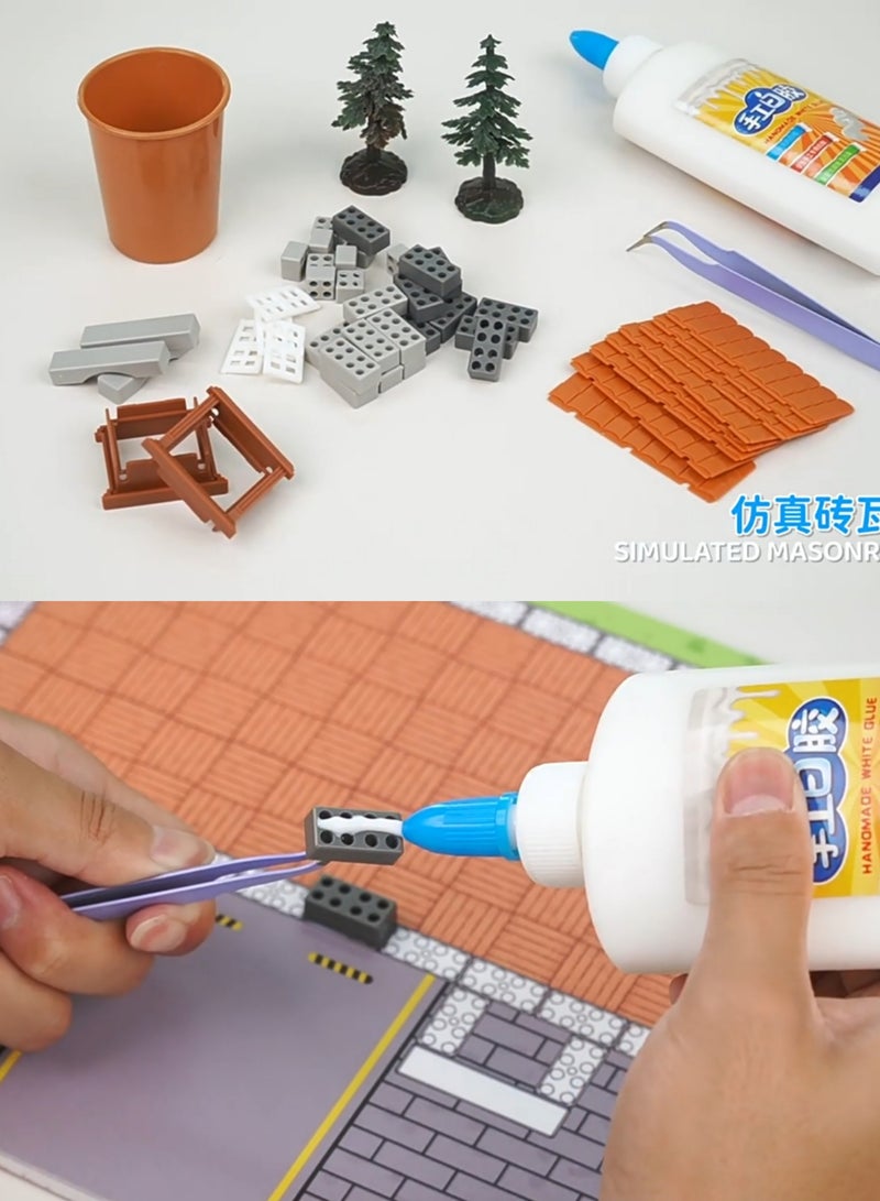 3D DIY Mini House,European Classical Manor, Gift Toy Age 6 And Up, 540 Blocks Playhouse Building Set . - Image 3