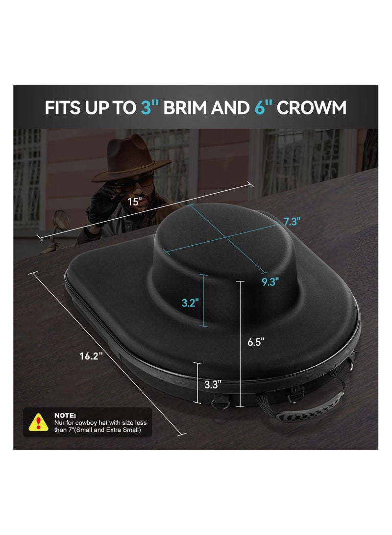 SYOSI Hat Box Holder Case for Travel - Crush Proof Hat Travel Case for Mens Fedora Hats, Hard Travel Hat Box for Fedora Hat Storage, Hat Carrier with Adjustable Strap, Lightweight and Classy for Travel  - Image 2