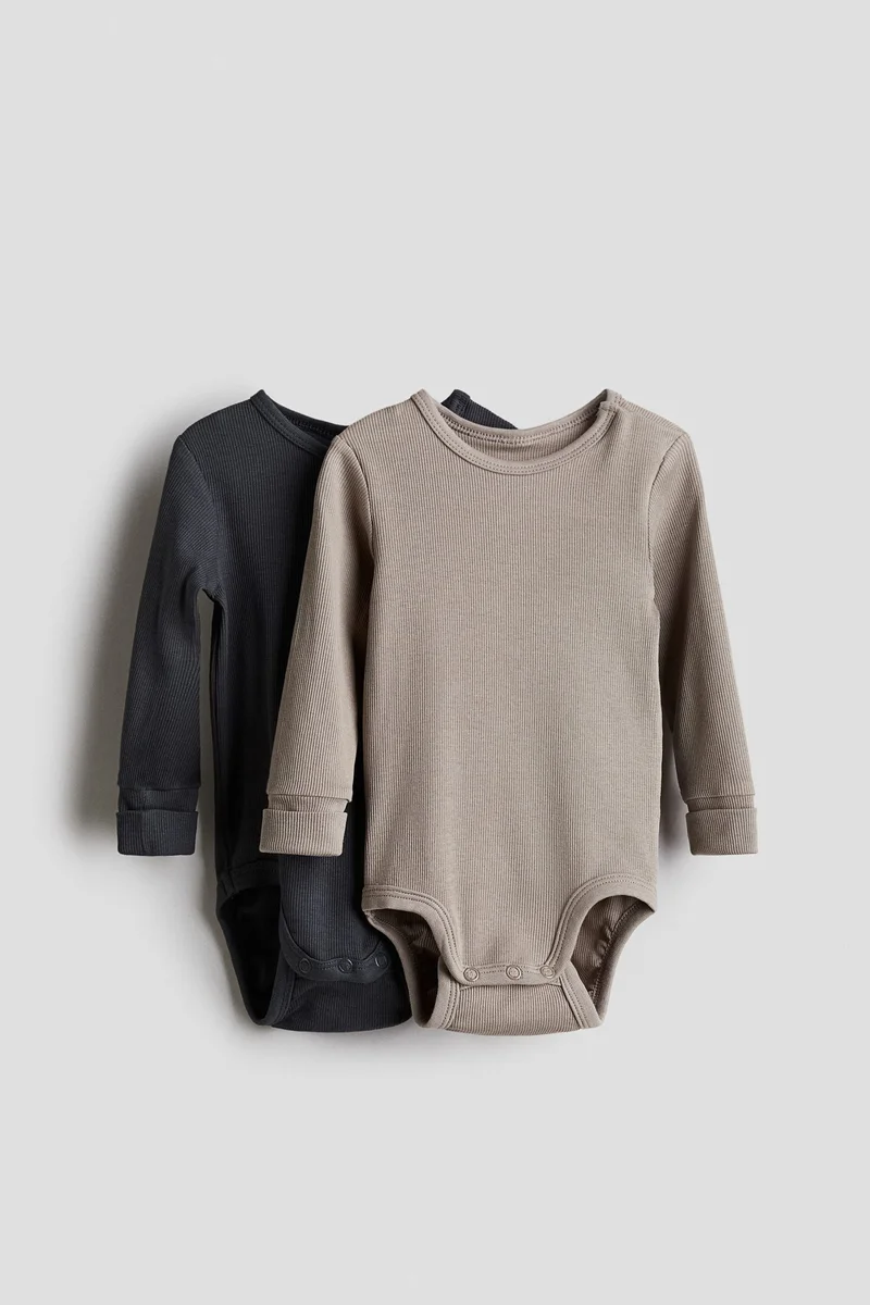 H&M 2-pack long-sleeved bodysuits