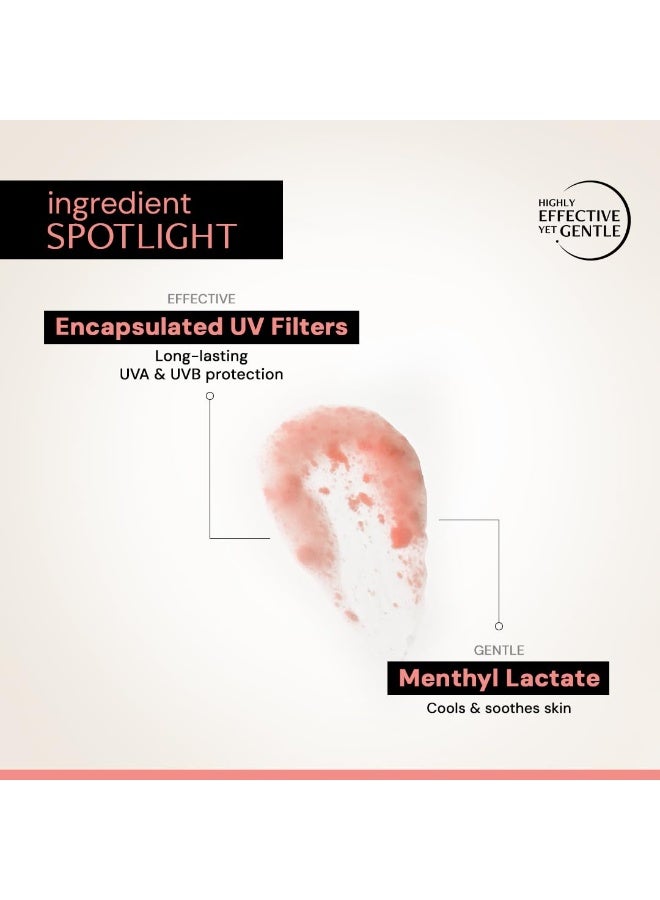 Deconstruct Invisible Water Sunscreen SPF 50 PA+++ | Instant Cooling & Freshness | 8-Hour Long Lasting Sunscreen | Broad Spectrum UVA & UVB Protection | No White Cast | For All Skin Types | 40g - Image 3