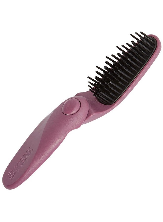 KENT Kcr10 "Create" Folding Hair Brush For Styling Short Hair Travel Brush For Women Travel Hair Brush For Men And Anti Static Hairbrush Scalp Stimulating Nylon Bristle Hair Brush In Purple - Image 2
