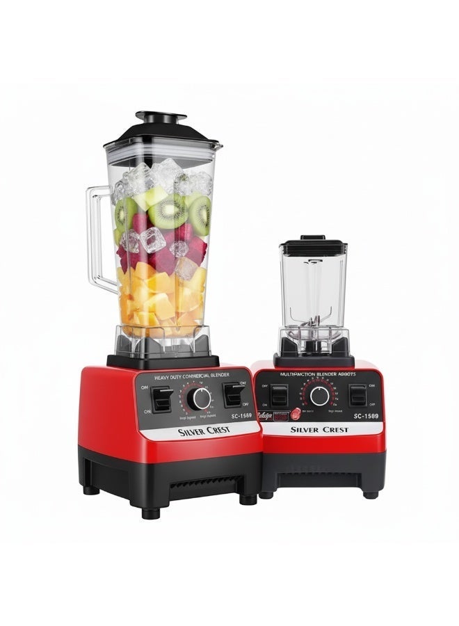 SILVER CREST 2 in 1 Silver Crest Ultra Heavy Duty Blender Machine, SC-1589 (4500W) - Image 4