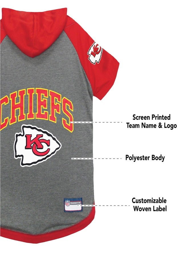 Pets First NFL Kansas City Chiefs Hoodie for Dogs & Cats. | NFL Football Licensed Dog Hoody Tee Shirt, Medium| Sports Hoody T-Shirt for Pets | Licensed Sporty Dog Shirt - Image 4