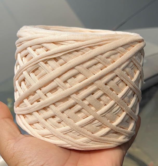 VIRAM Knitting Cotton Hosiery Yarn Soft T-Shirt Yarn, Needle Knitting Yarn Thread Dyed Hand Knitting Art Craft Soft Crochet Hook Yarn (Chocolate - 980 Gram) - Image 1