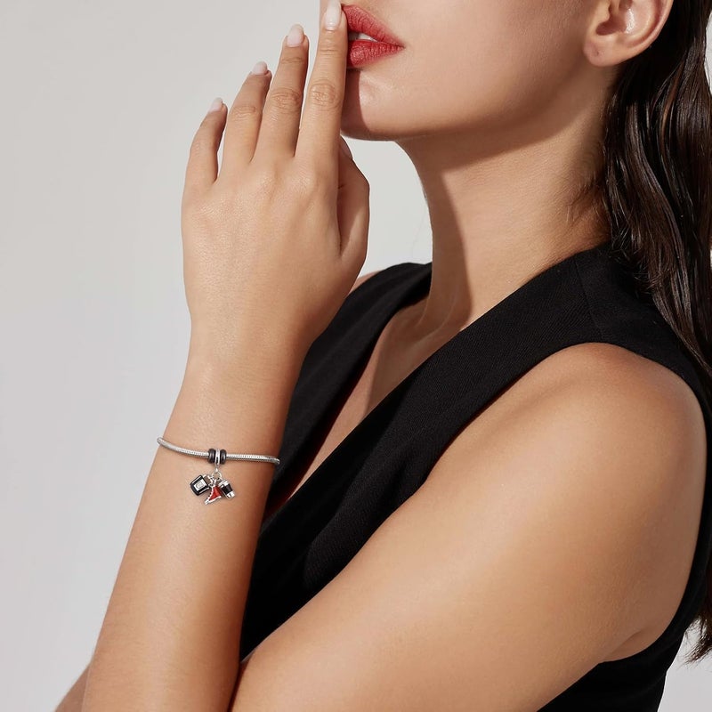 DALARAN Stopper Beads for Bracelets 925 Sterling Silver Clip Spacer Charm Bracelet Stoppers - Image 5