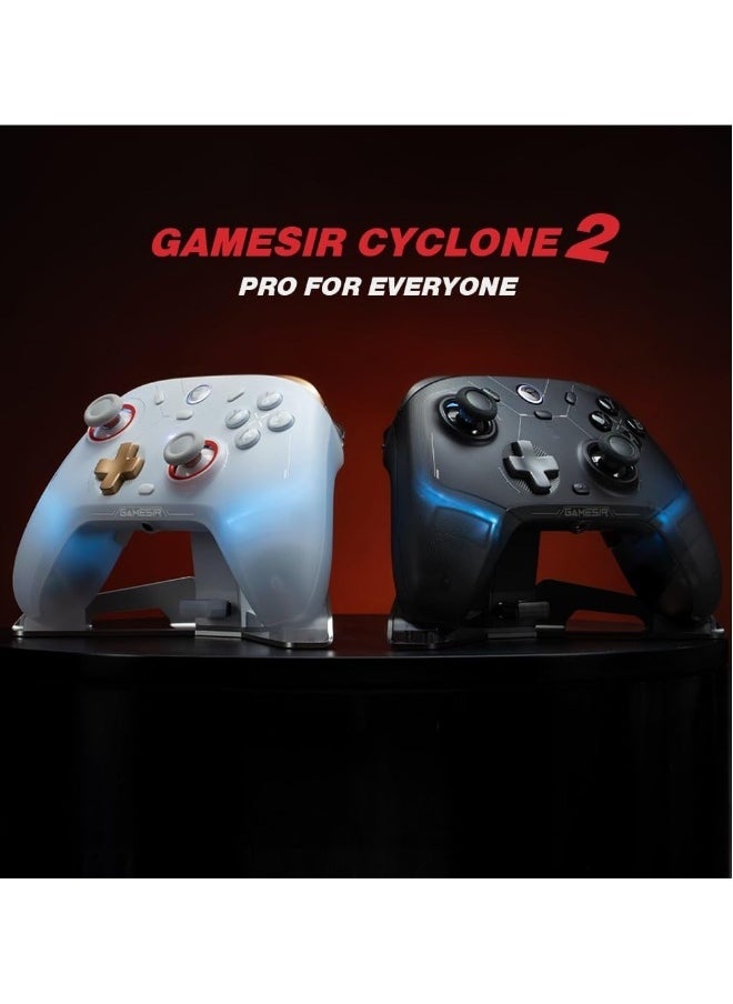 Topleo Professional Wireless Gamepad GameSir Cyclone 2 Daybreak Game Controller for PC / Steam / Switch / Android / iOS with RGB Lamp Wireless Audio Hall Linear Trigger and Micro Trigger Switch Six-Axis Gyroscope Black  - Image 3