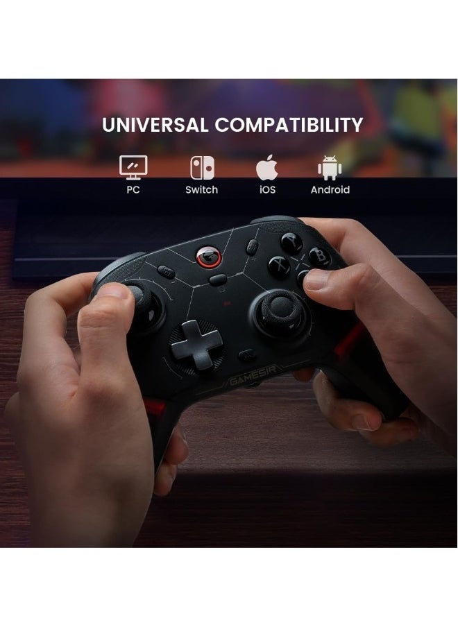 Topleo - Professional Wireless Gamepad GameSir Cyclone 2 Daybreak Game Controller for PC / Steam / Switch / Android / iOS with RGB Lamp Wireless Audio Hall Linear Trigger and Micro Trigger Switch Six-Axis Gyroscope Black - Image 1