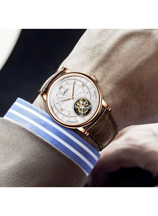 LOBINNI Men's Tourbillon Watch 40mm - Image 3