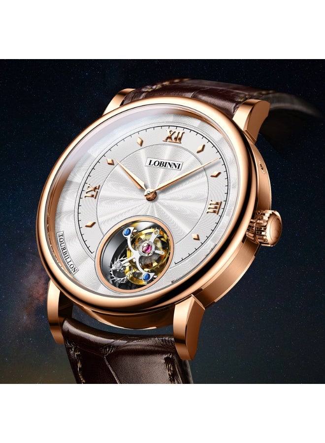 LOBINNI Men's Tourbillon Watch 40mm - Image 4