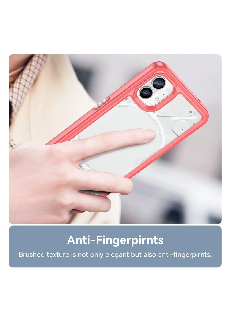 جولدن ماسك من جولدن ماسك جراب شفاف باطار لموبايل نوثينج فون 1 - (احمر) - Image 5