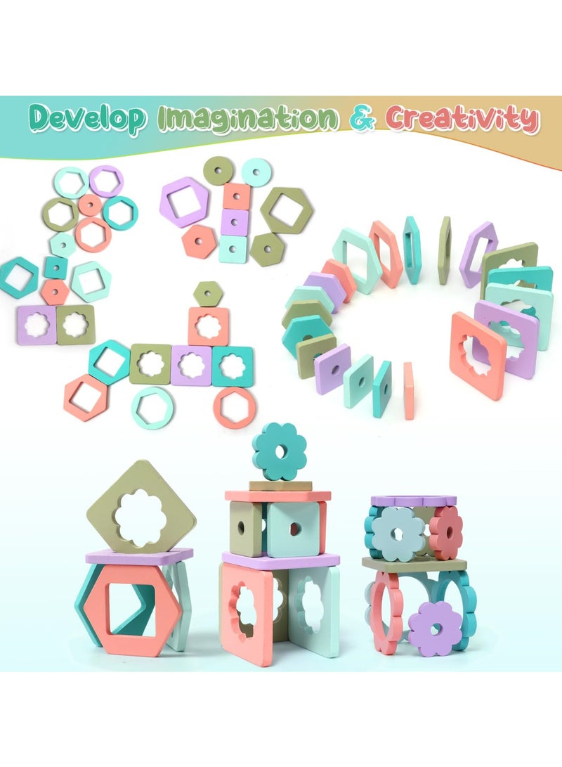 سيوسي ألعاب خشبية منهج مونتيسوري للأطفال من عمر 1 إلى 3 سنوات، تشمل فرز الأشكال وتكديس الألوان، ألغاز تعليمية وألعاب تكديس للأطفال الصغار، مناسبة للأولاد والبنات. - Image 4