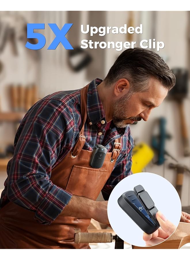 erorex Wearable Bluetooth Speaker Clip On Wireless Portable Speakers With Mic For Hands Free Calls Up To 18 Hours Battery Life Ipx5 Waterproof For Working Biking Hiking Running 18H Long Playtime 