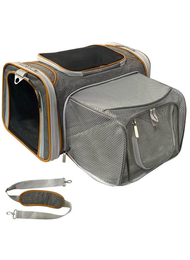 Expandable Airline Approved Soft Sided Pet Carrier, Luxury Travel Tote With Premium Auto Self Locking Zippers, Plush Faux Fleece Bedding With Sturdy Plywood Base, 18Lx10.5Wx11 H - pzsku/Z8E556BF4DDD048E421F8Z/45/_/1726220828/2a6dcd65-7fdb-41de-9ff3-04de2ebb6b6b