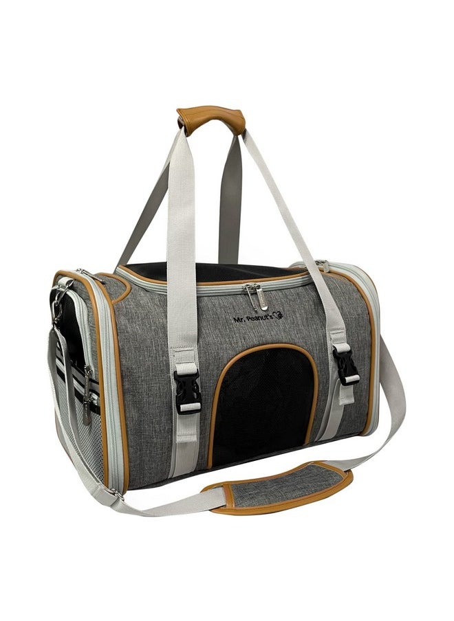 Expandable Airline Approved Soft Sided Pet Carrier, Luxury Travel Tote With Premium Auto Self Locking Zippers, Plush Faux Fleece Bedding With Sturdy Plywood Base, 18Lx10.5Wx11 H - pzsku/Z8E556BF4DDD048E421F8Z/45/_/1726220832/742bad26-c750-4881-b98d-f56c163a20e7