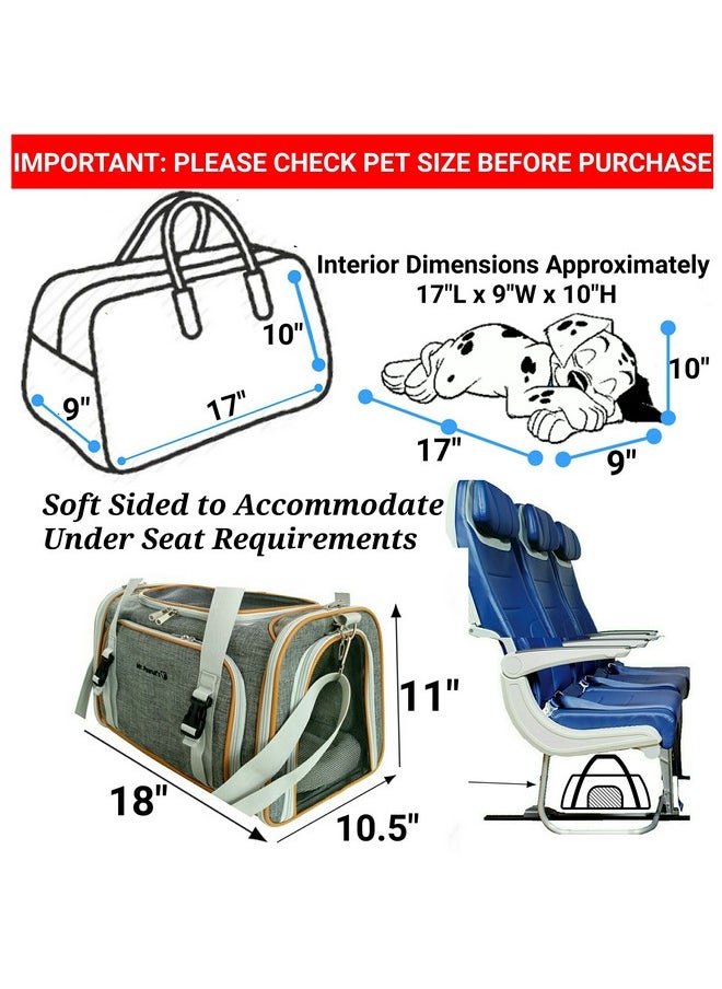 Expandable Airline Approved Soft Sided Pet Carrier, Luxury Travel Tote With Premium Auto Self Locking Zippers, Plush Faux Fleece Bedding With Sturdy Plywood Base, 18Lx10.5Wx11 H - pzsku/Z8E556BF4DDD048E421F8Z/45/_/1726220843/a2815a55-622a-4bb9-8a12-a26512e6e59e