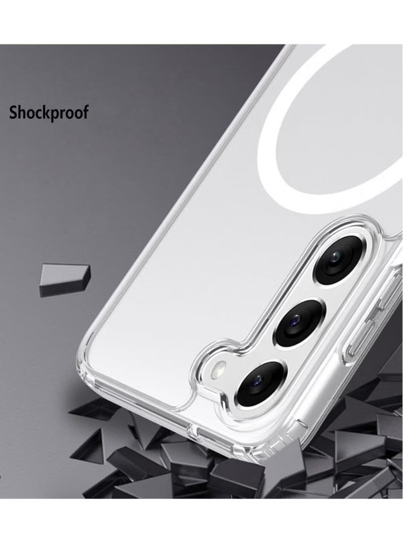 ELTRAZONE Samsung Galaxy S25 Magsafe Case – Slim, Thin Magnetic Transparent Cover, Anti-Scratch, Shockproof, Wireless Charging Support for Samsung Galaxy S25 – Hard Protective Phone Case - Image 4