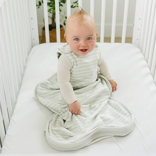 Woolino Merino Wool & Organic Cotton Baby Sleep Sack 2-24 Months – Ultimate 4-Season Baby Sleeping Bag, Universal Size Wearable Blanket, 2-Way Zipper & Adjustable Fit, Year-Round Use – Birch Gray - Image 5
