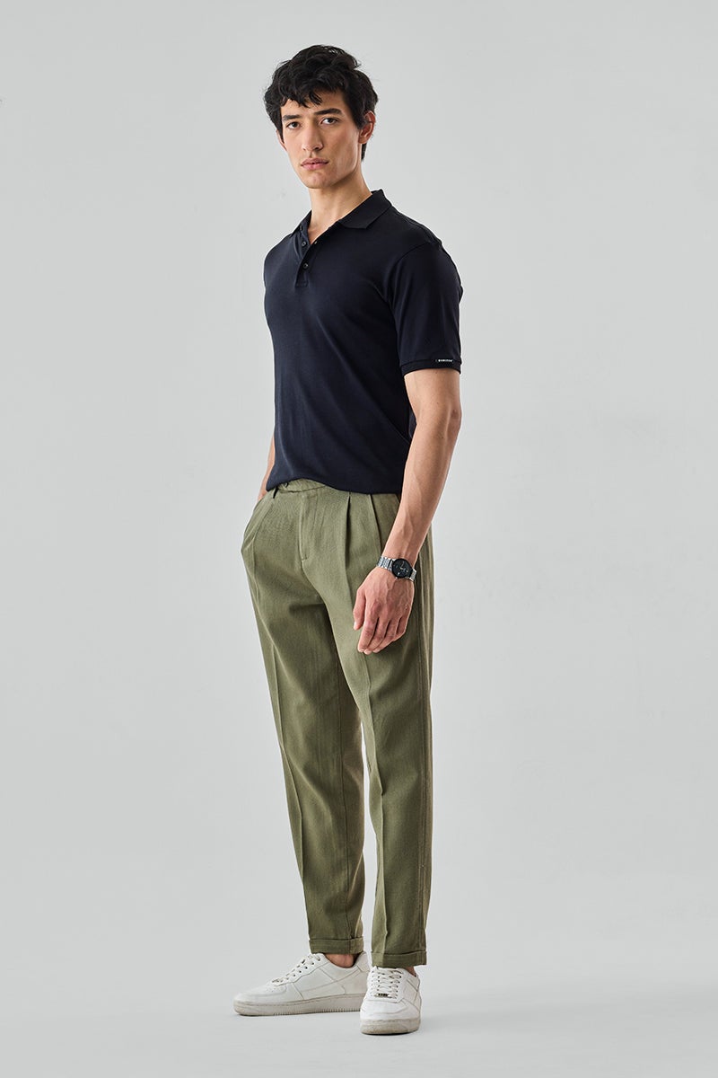 SNITCH Slim Fit 100% Cotton Twill Trousers - Image 2