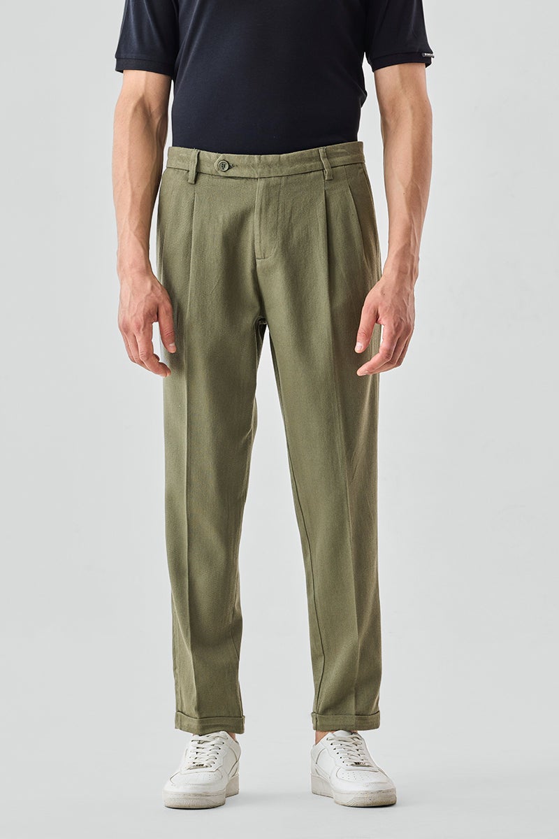 SNITCH Slim Fit 100% Cotton Twill Trousers - Image 4