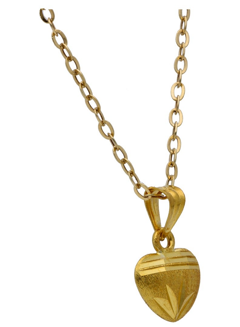 FK Jewellers Gold Heart Shaped Pendant Set 18KT - Image 3
