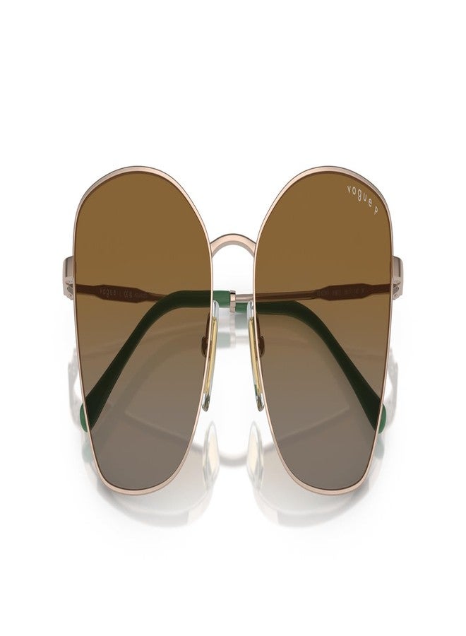 Vogue Eyewear Woman Sunglasses Light Brown Frame, Polarized Gradient Brown Lenses, 58MM - Image 5
