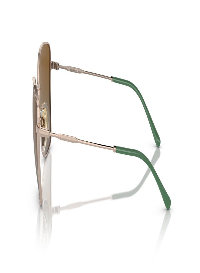 Vogue Eyewear Woman Sunglasses Light Brown Frame, Polarized Gradient Brown Lenses, 58MM - Image 3