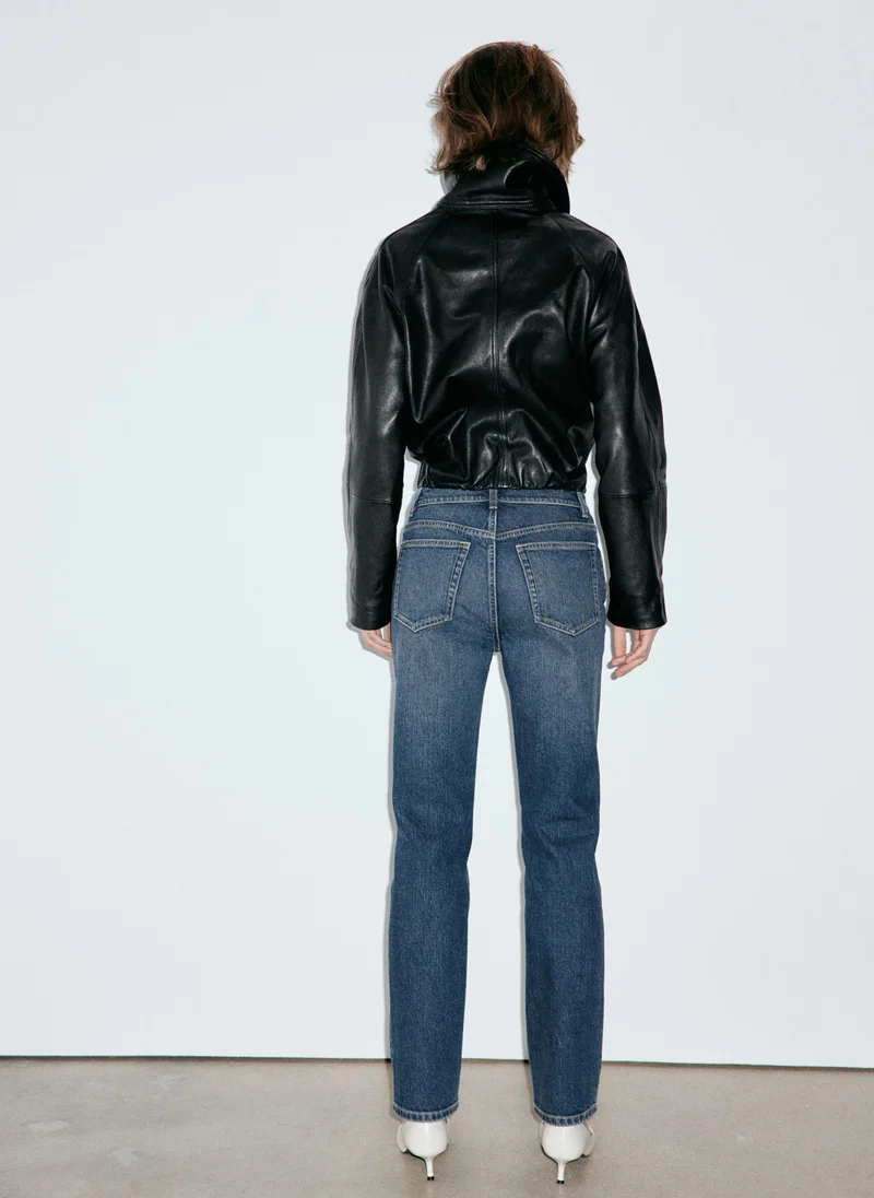 Mango Slim-Fit High-Waist Jeans