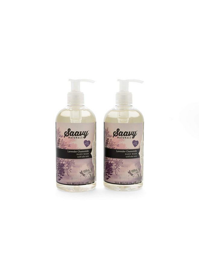 Saavy Naturals Saavy Naturals 2 PACK Lavender Chamomile Organic Hand Wash 12 oz x 2 -Pump Bottle  - Image 1
