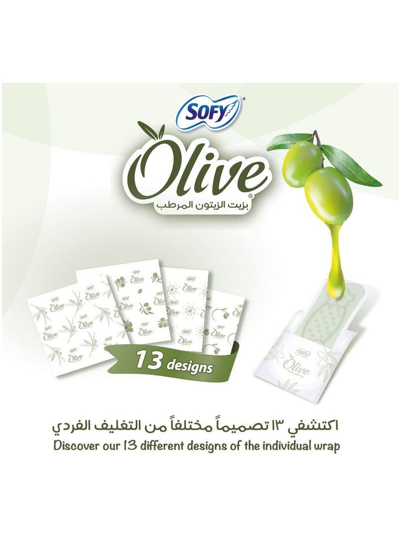 صوفي فوط صحية يومية مرطبة بزيت الزيتون، 40 قطعة - Image 5