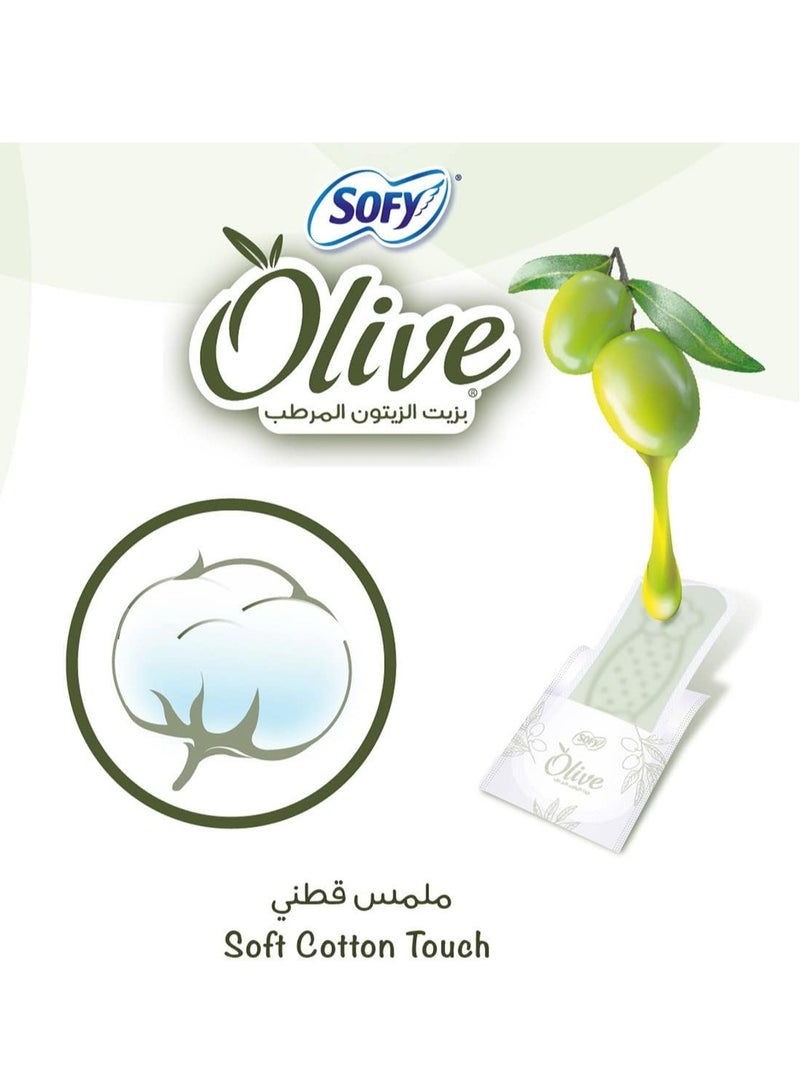 صوفي فوط صحية يومية مرطبة بزيت الزيتون، 40 قطعة - Image 4