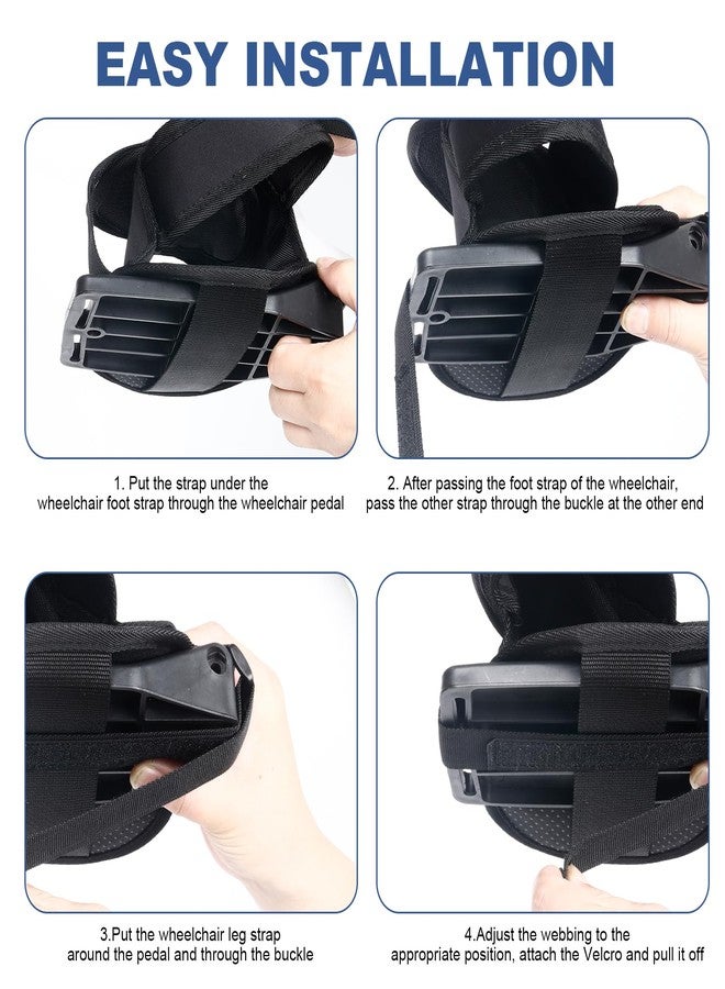 JCWPVA Adjustable Wheelchair Foot Straps for Leg Supports: Durable, Easy to Install, Secure Restraints for Seniors, Disabled, and Post-Surgery Patients,Perfect Foot & Leg Rests - Image 3