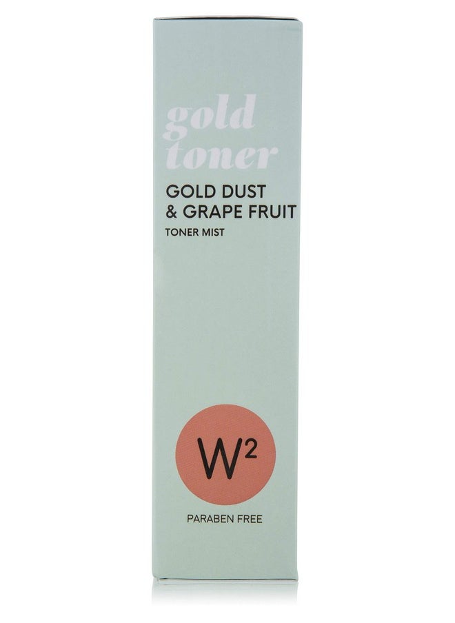 W2 Why Wait Gold Toner Gold Dust & Grape Fruit Toner | 24K Gold Bhasma | Moisturises Skin & Reduces Pore Size - 100Ml  - Image 4
