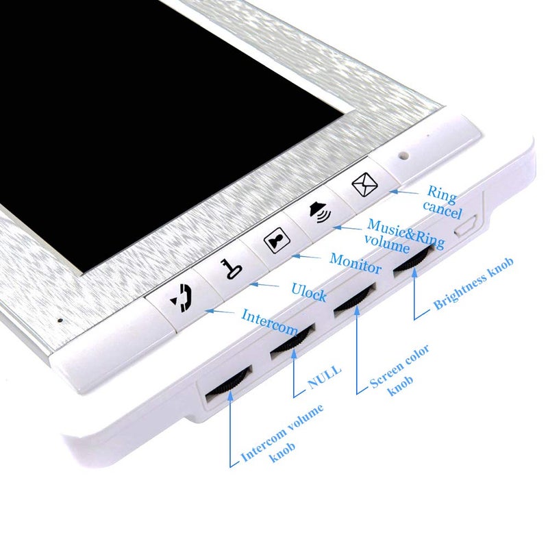 AMOCAM نظام جرس الباب بالفيديو AMOCAM مع كابل، 3 قطع شاشة LCD بحجم 7 بوصات وكاميرا HD، مجموعة جرس الباب بالفيديو، تدعم المراقبة، الفتح، الاتصال الثنائي الاتجاه، رؤية ليلية بالأشعة تحت الحمراء، داخلي وخارجي - Image 4