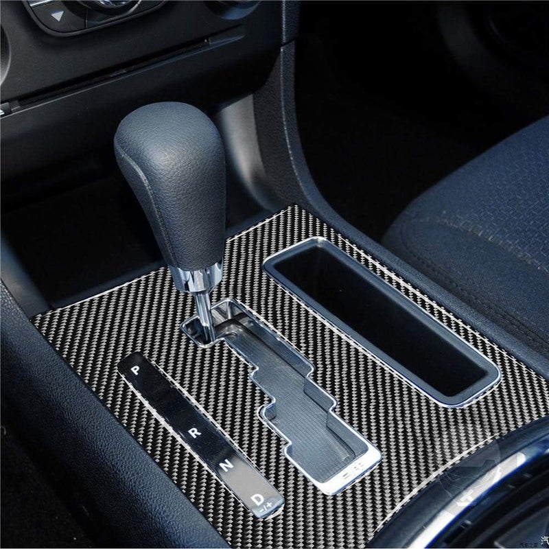 cheekyglo Car Cron Fiber Decortive Sticker, Car utomtic Ger Shift Control Pnel Trim Sticker Decortion Self-dhesive ccessories Fit for Dodge Chrger LD 7th SE SXT SRT8 2011-2014- - Image 4